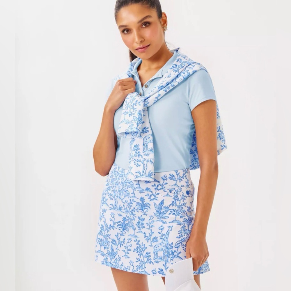 NWOT Lilly Pulitzer UPF 50+ Luxletic Monica 15" Pleated Skort- Tall Tales